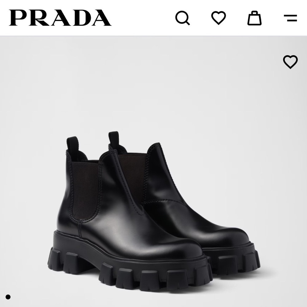 Prada Monolith Chelsea Boots